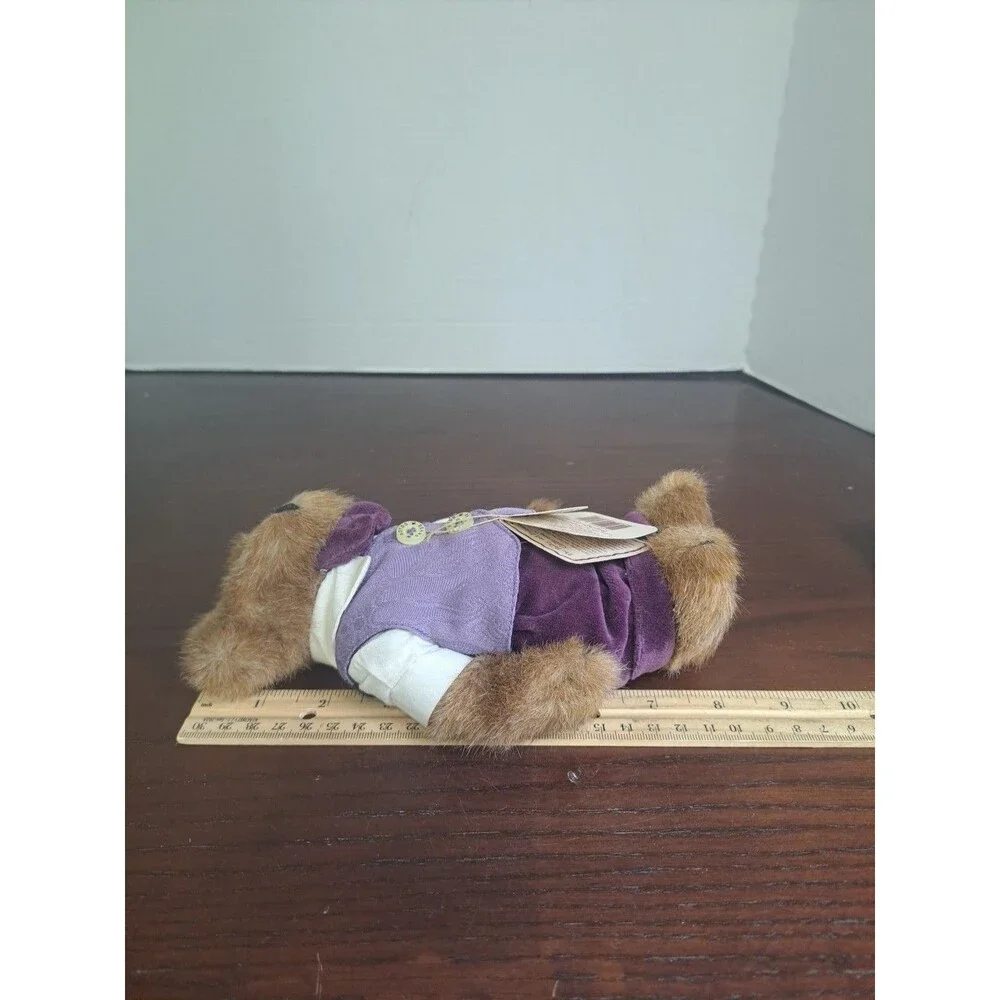 2000 Boyds Bears Gen-yoo-wine Edmund In Purple Outfit 8inch Plush